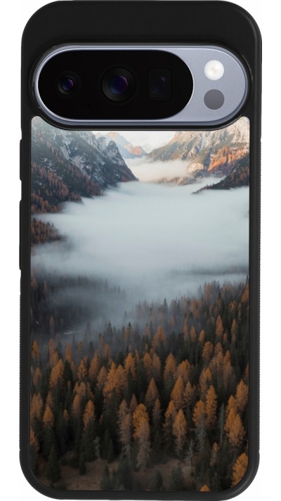 Coque Google Pixel 10 / Pixel 10 Pro - Silicone rigide noir Autumn 22 forest lanscape