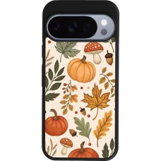 Coque Google Pixel 10 / Pixel 10 Pro - Silicone rigide noir Autumn 25 Autumn pattern