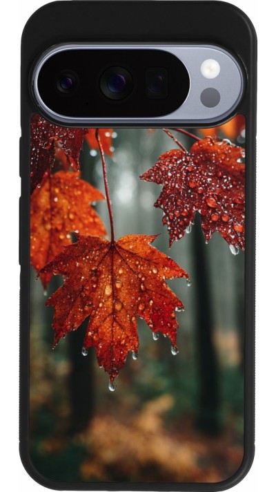 Coque Google Pixel 10 / Pixel 10 Pro - Silicone rigide noir Autumn 25 Rain