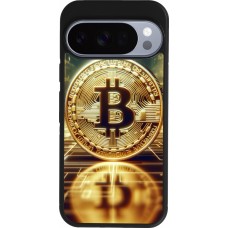 Coque Google Pixel 10 / Pixel 10 Pro - Silicone rigide noir Bitcoin Standing