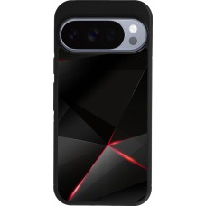 Coque Google Pixel 10 / Pixel 10 Pro - Silicone rigide noir Black Red Lines