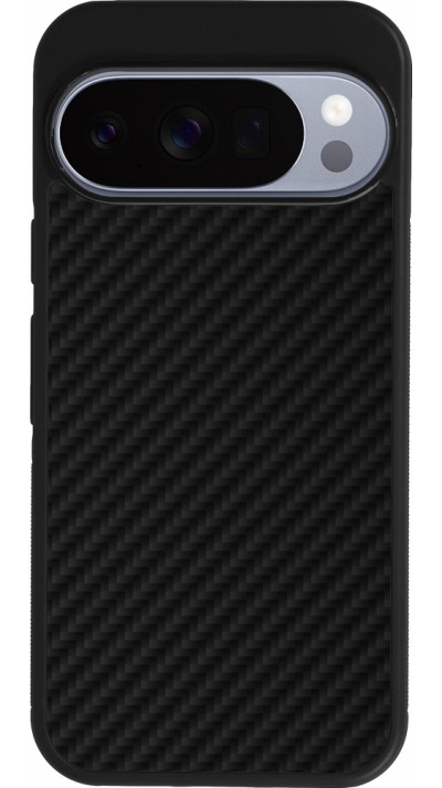 Coque Google Pixel 10 / Pixel 10 Pro - Silicone rigide noir Carbon Basic