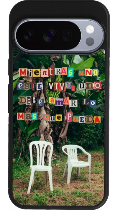 Google Pixel 10 / Pixel 10 Pro Case Hülle - Silikon schwarz Chairs DTMF