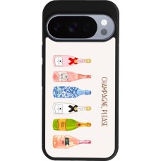 Coque Google Pixel 10 / Pixel 10 Pro - Silicone rigide noir Champagne Please