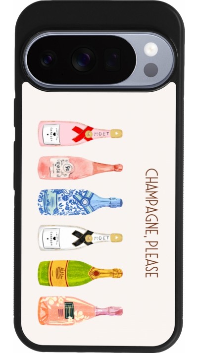 Google Pixel 10 / Pixel 10 Pro Case Hülle - Silikon schwarz Champagne Please