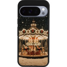 Google Pixel 10 / Pixel 10 Pro Case Hülle - Silikon schwarz Christmas 25 Carousel