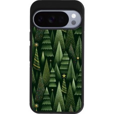 Google Pixel 10 / Pixel 10 Pro Case Hülle - Silikon schwarz Christmas 25 Pattern Xmas Tree
