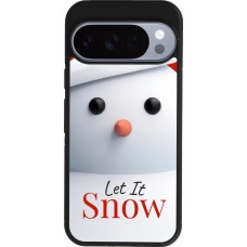 Coque Google Pixel 10 / Pixel 10 Pro - Silicone rigide noir Christmas 25 Xmas Snowman
