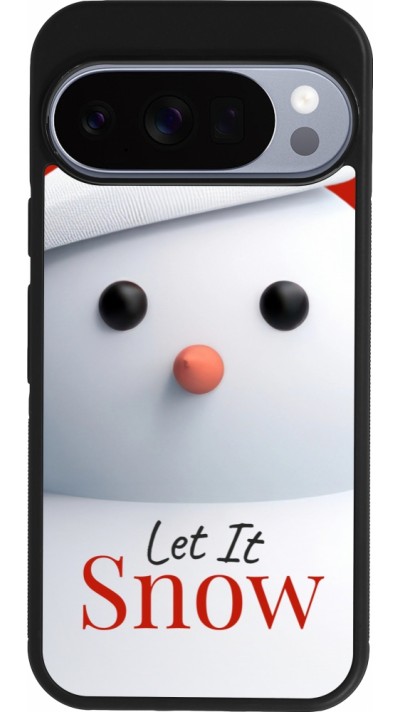 Google Pixel 10 / Pixel 10 Pro Case Hülle - Silikon schwarz Christmas 25 Xmas Snowman