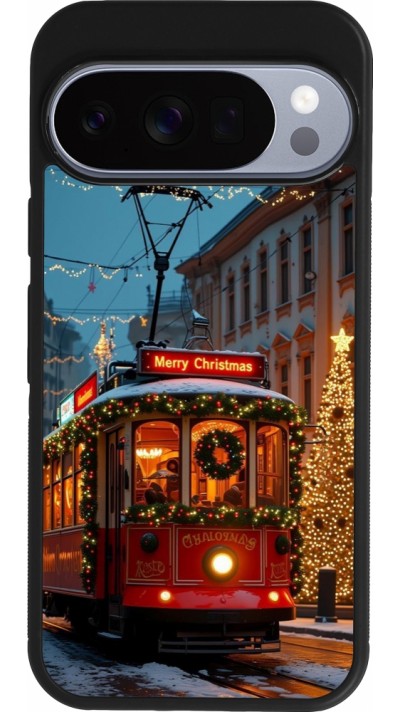 Google Pixel 10 / Pixel 10 Pro Case Hülle - Silikon schwarz Christmas 25 Xmas Train