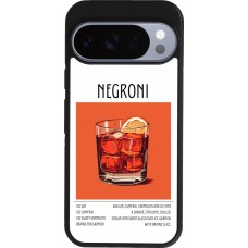 Coque Google Pixel 10 / Pixel 10 Pro - Silicone rigide noir Cocktail recette Negroni