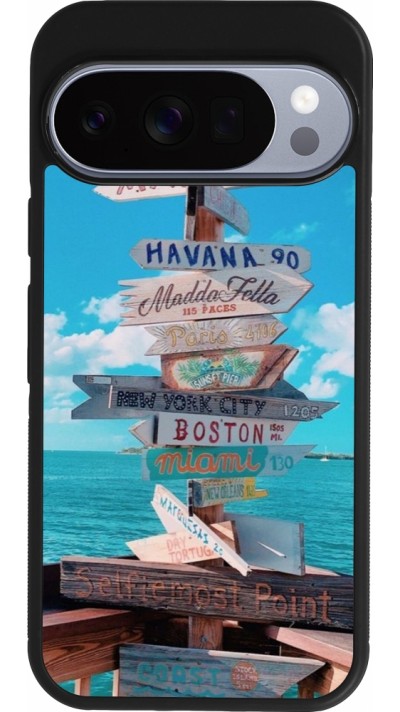 Google Pixel 10 / Pixel 10 Pro Case Hülle - Silikon schwarz Cool Cities Directions