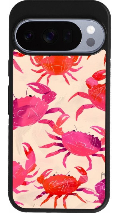 Google Pixel 10 / Pixel 10 Pro Case Hülle - Silikon schwarz Crabs Paint