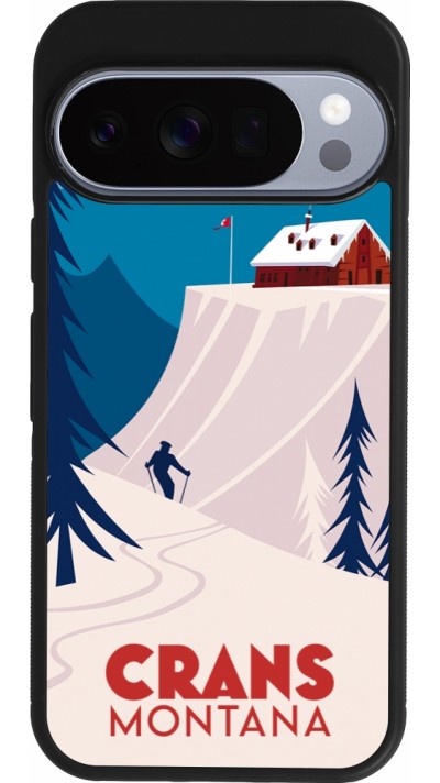 Google Pixel 10 / Pixel 10 Pro Case Hülle - Silikon schwarz Crans-Montana Cabane