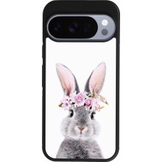 Google Pixel 10 / Pixel 10 Pro Case Hülle - Silikon schwarz Easter 2023 flower bunny