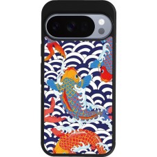 Google Pixel 10 / Pixel 10 Pro Case Hülle - Silikon schwarz Easter 2023 japanese fish