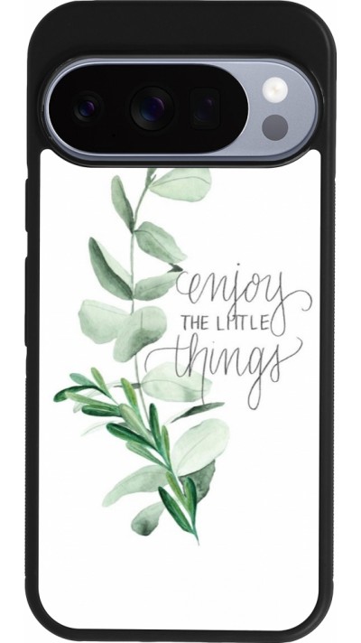 Google Pixel 10 / Pixel 10 Pro Case Hülle - Silikon schwarz Enjoy the little things
