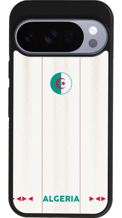 Coque Google Pixel 10 / Pixel 10 Pro - Silicone rigide noir Maillot de football Algérie 2026 personnalisable