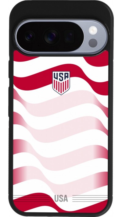 Google Pixel 10 / Pixel 10 Pro Case Hülle - Silikon schwarz Vereinigten Staaten 2026 personalisierbares Fussballtrikot