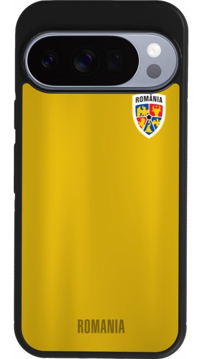 Google Pixel 10 / Pixel 10 Pro Case Hülle - Silikon schwarz Fussballtrikot Rumänien