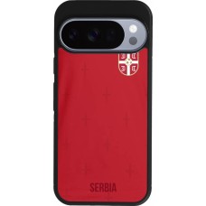 Google Pixel 10 / Pixel 10 Pro Case Hülle - Silikon schwarz Serbien 2022 personalisierbares Fussballtrikot