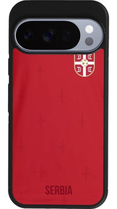 Google Pixel 10 / Pixel 10 Pro Case Hülle - Silikon schwarz Serbien 2022 personalisierbares Fussballtrikot