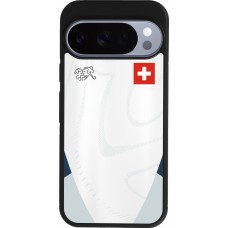 Google Pixel 10 / Pixel 10 Pro Case Hülle - Silikon schwarz Schweiz Away personalisierbares Fussballtrikot