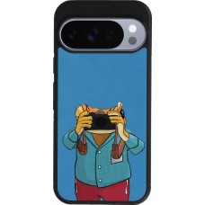 Google Pixel 10 / Pixel 10 Pro Case Hülle - Silikon schwarz Frog with camera DTMF