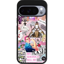Google Pixel 10 / Pixel 10 Pro Case Hülle - Silikon schwarz Girl Power Collage