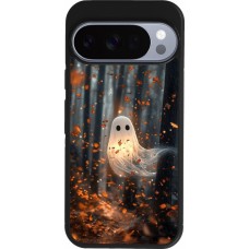 Google Pixel 10 / Pixel 10 Pro Case Hülle - Silikon schwarz Halloween 2025 Ghost in the forest