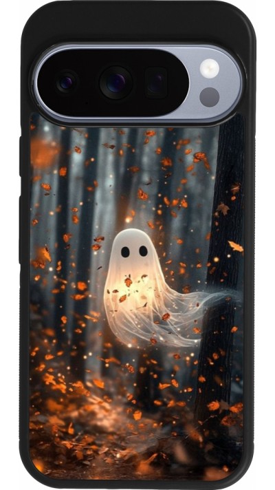 Google Pixel 10 / Pixel 10 Pro Case Hülle - Silikon schwarz Halloween 2025 Ghost in the forest