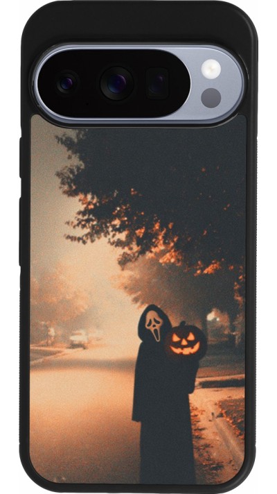 Google Pixel 10 / Pixel 10 Pro Case Hülle - Silikon schwarz Halloween 2025 Scream