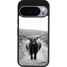 Google Pixel 10 / Pixel 10 Pro Case Hülle - Silikon schwarz Highland cattle
