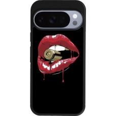 Coque Google Pixel 10 / Pixel 10 Pro - Silicone rigide noir Lips bullet