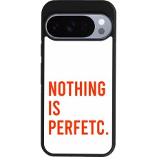 Google Pixel 10 / Pixel 10 Pro Case Hülle - Silikon schwarz Nothing is Perfetc