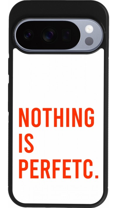 Google Pixel 10 / Pixel 10 Pro Case Hülle - Silikon schwarz Nothing is Perfetc