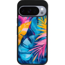 Google Pixel 10 / Pixel 10 Pro Case Hülle - Silikon schwarz Palms Blue