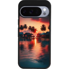 Google Pixel 10 / Pixel 10 Pro Case Hülle - Silikon schwarz Paradies Malediven