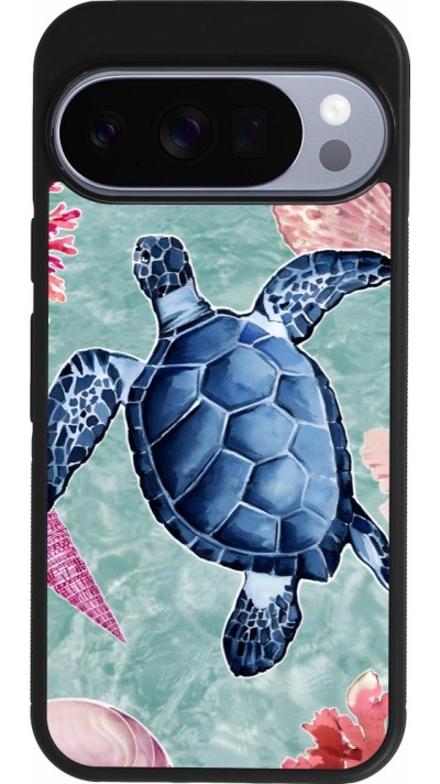 Google Pixel 10 / Pixel 10 Pro Case Hülle - Silikon schwarz Preppy Turtle