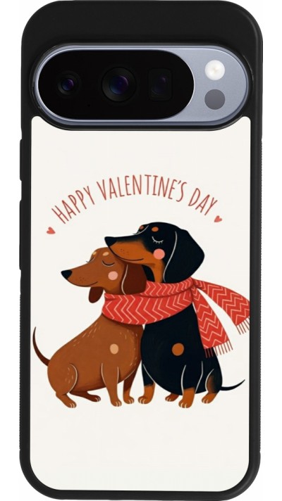 Google Pixel 10 / Pixel 10 Pro Case Hülle - Silikon schwarz Saint Valentines Day 26 Happy Valentine