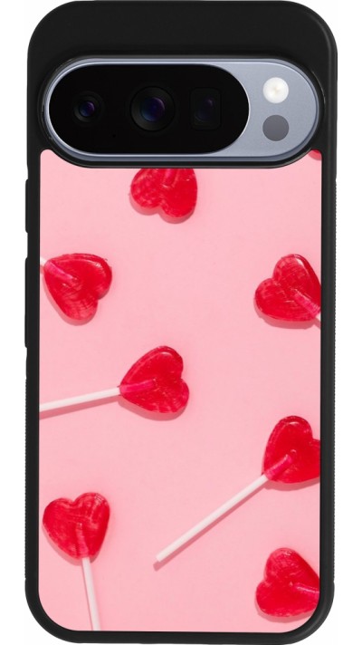 Google Pixel 10 / Pixel 10 Pro Case Hülle - Silikon schwarz Saint Valentines Day 26 Lollipop