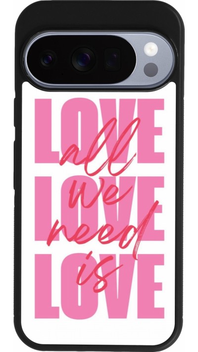 Google Pixel 10 / Pixel 10 Pro Case Hülle - Silikon schwarz Saint Valentines Day 26 Love all we need is