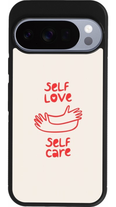 Google Pixel 10 / Pixel 10 Pro Case Hülle - Silikon schwarz Saint Valentines Day 26 Self love self care