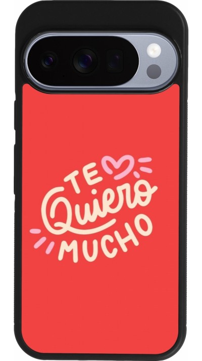 Google Pixel 10 / Pixel 10 Pro Case Hülle - Silikon schwarz Saint Valentines Day 26 Te quiero mucho