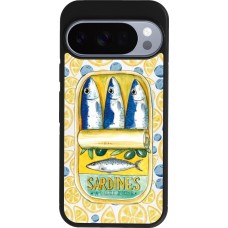 Google Pixel 10 / Pixel 10 Pro Case Hülle - Silikon schwarz Sardines in oil 2026