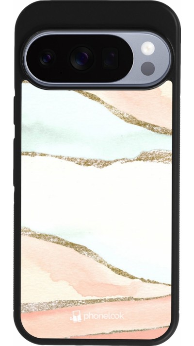 Google Pixel 10 / Pixel 10 Pro Case Hülle - Silikon schwarz Shimmering Orange