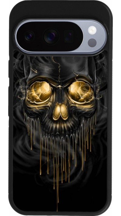 Google Pixel 10 / Pixel 10 Pro Case Hülle - Silikon schwarz Skull 02