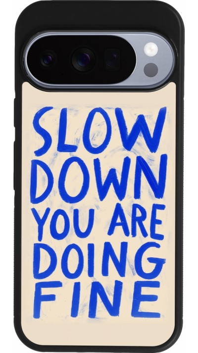 Google Pixel 10 / Pixel 10 Pro Case Hülle - Silikon schwarz Slow down 2026