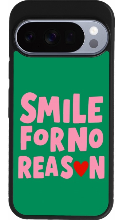Google Pixel 10 / Pixel 10 Pro Case Hülle - Silikon schwarz Smile for no reason 2026