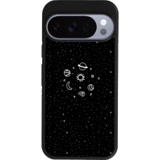 Google Pixel 10 / Pixel 10 Pro Case Hülle - Silikon schwarz Space Doodle